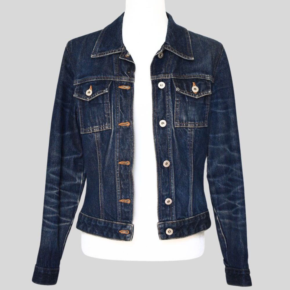 Vintage !!! 90's GUESS Women's Denim Jacket Size L